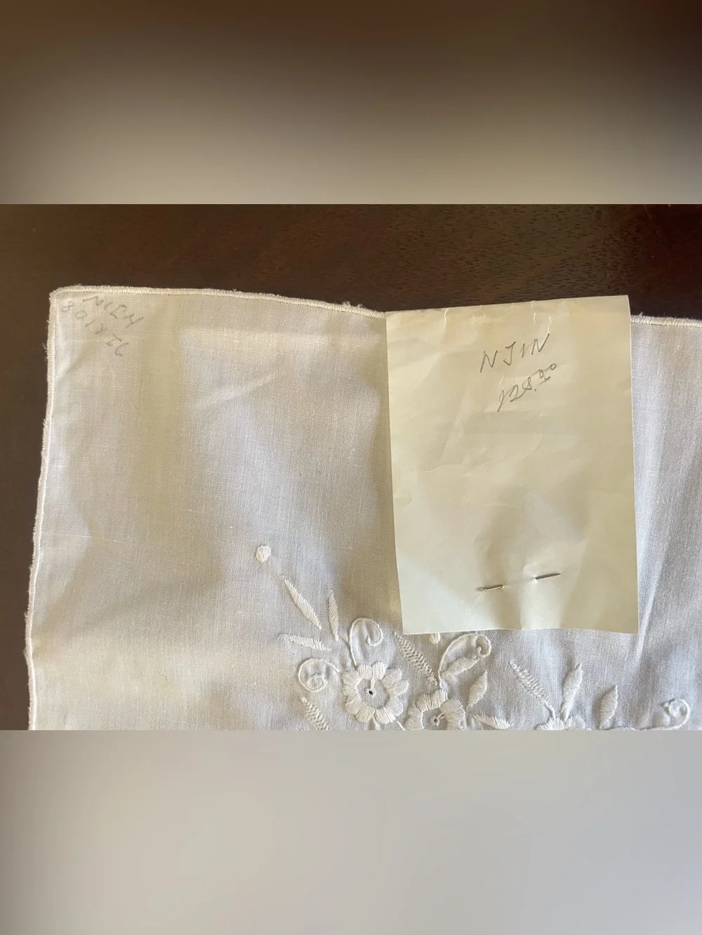 Vintage 1940’s Madeira Tablecloth Linen Hand Embroidered White Flawless 108x72
